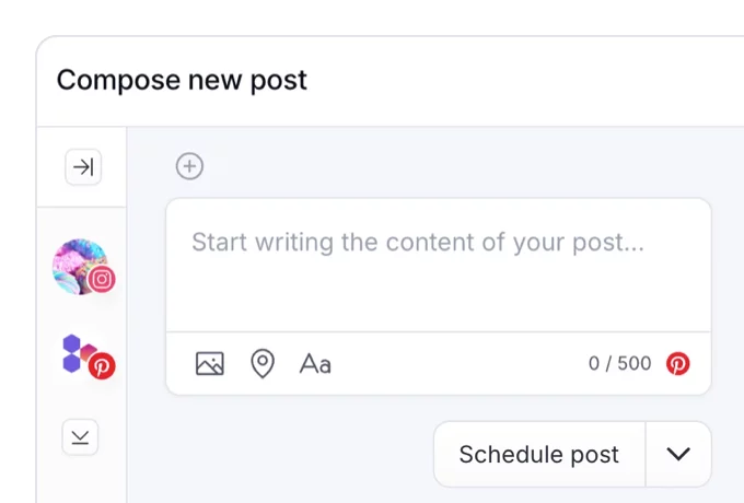 PostFlow post composer for scheduling social posts